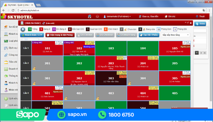 Skyhotel – Phần mềm đơn giản, dễ triển khai cho nhà nghỉ nhỏ