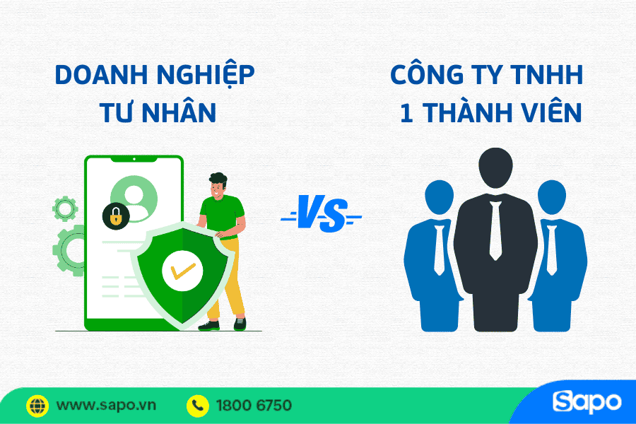 so sánh Dn tư nhân và cty TNHH 1 thành viên
