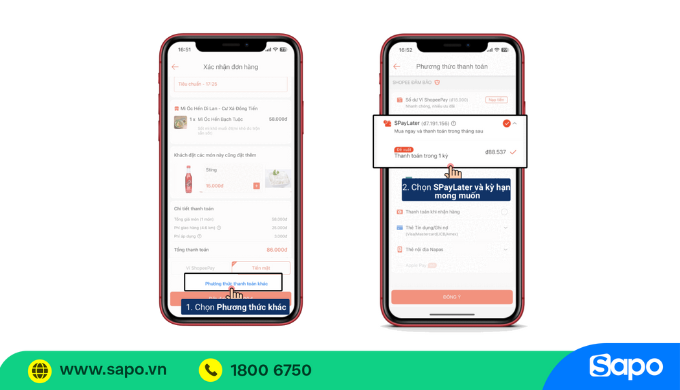 Thanh toán Shopee Food bằng SPayLater