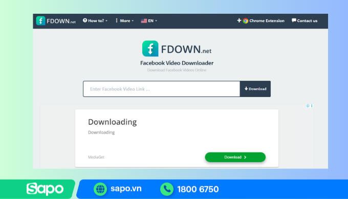 Tải video Facebook với FBvideodown