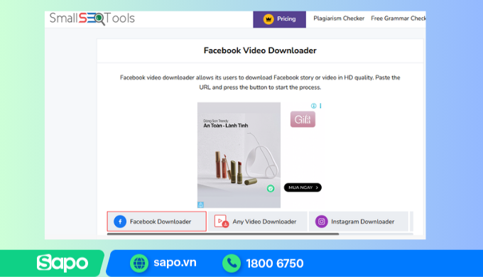 Tải video livestream Facebook với Smallseotool