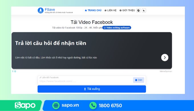 Tải video Facebook với FSave