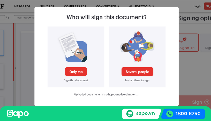 Tạo chữ ký điện tử trên PDF