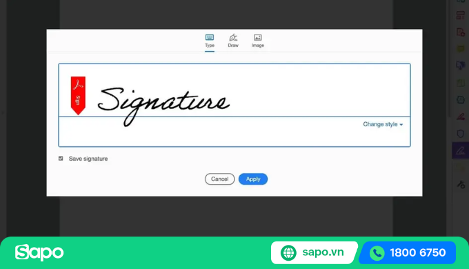 Tạo chữ ký điện tử trên PDF