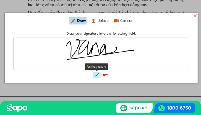 Tạo chữ ký điện tử trên PDF