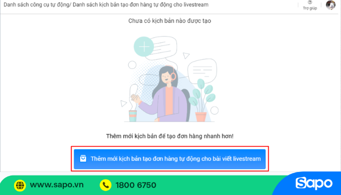 Tạo kịch bản livestream tự động
