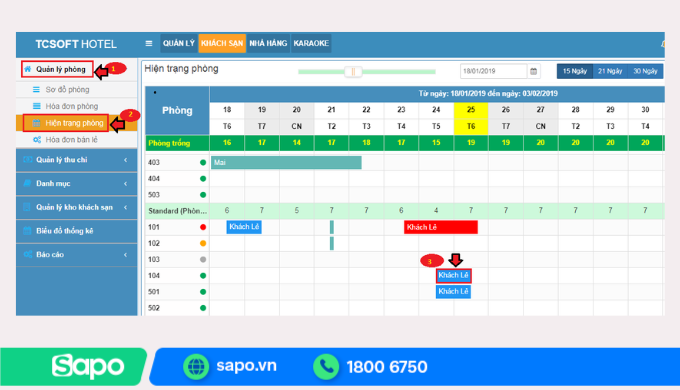 TCSoft Hotel – Phần mềm quản lý ổn định, phù hợp nhà nghỉ vừa