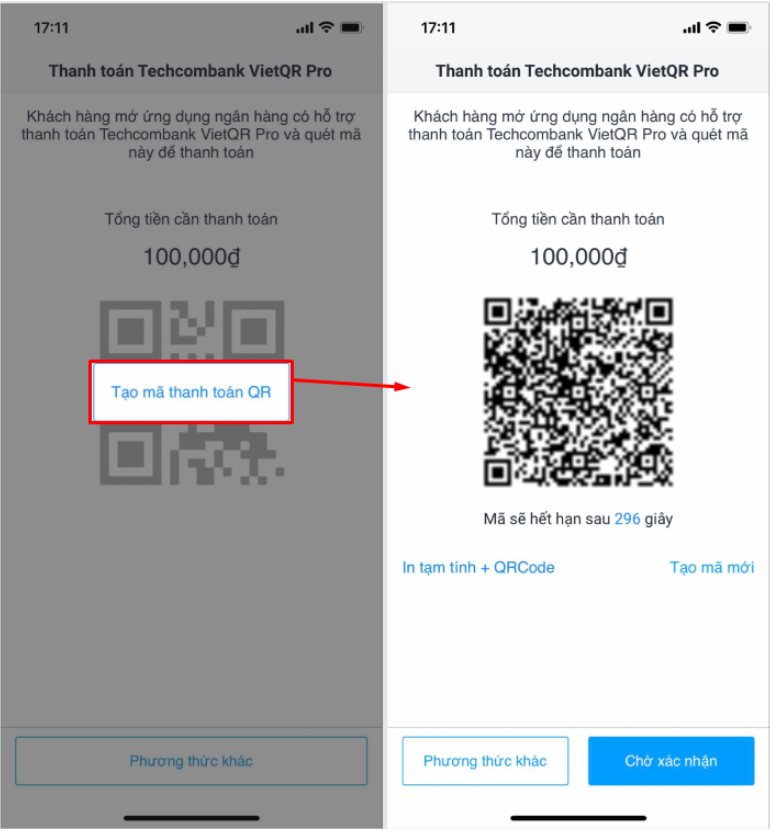 Tích hợp thanh toán Techcombank VietQR Pro