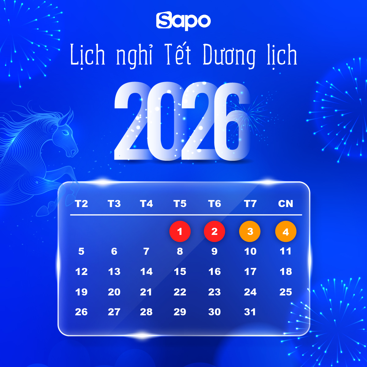 lịch nghỉ tết dương lịch