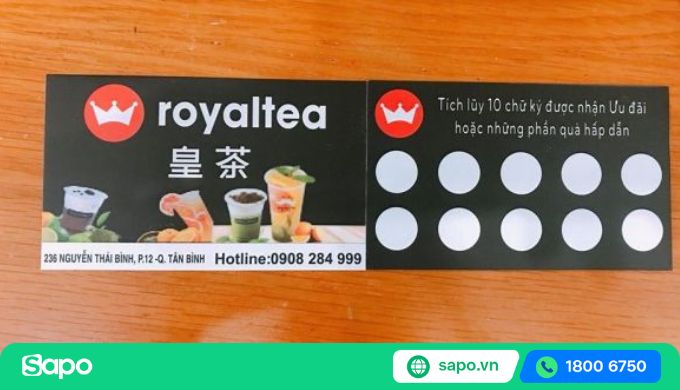 thẻ tích điểm trà sữa