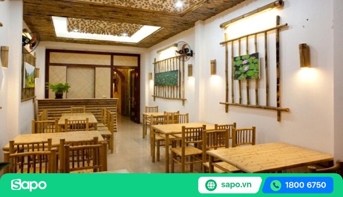 thiết kế nhà hàng chay