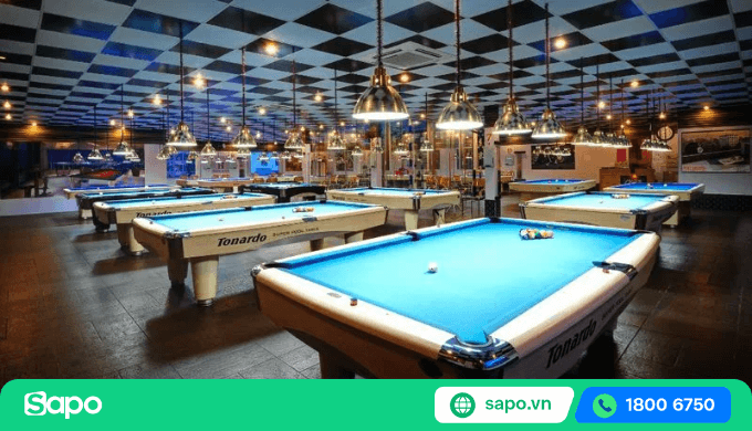 Chọn đèn khi thiết kế quán bida