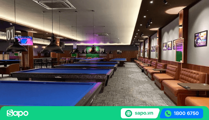 Thiết kế quán bida cafe đẹp với không gian thoải mái