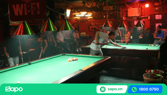 Quán bida đẹp theo phong cách mờ ảo