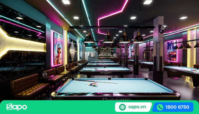 thiết kế quán bida đẹp