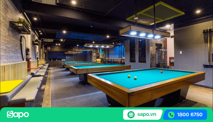 Thiết kế phòng bida đẹp và thoáng đãng
