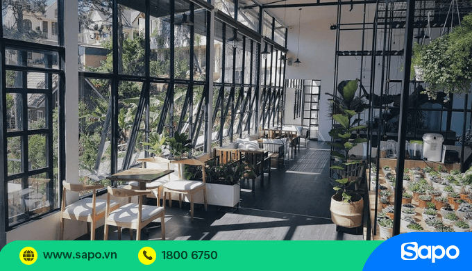 trang trí quán cafe trong nhà