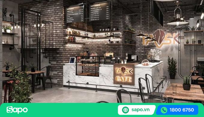 phong cách thiết kế quán trà sữa châu âu