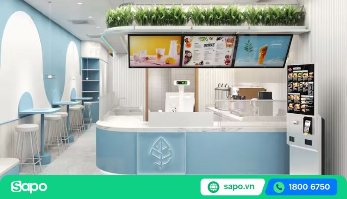 Thiết kế quán trà sữa nhỏ giá rẻ