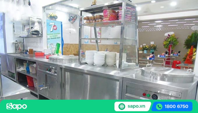 Thiết kế quầy bán phở dễ xin giấy phép kinh doanh
