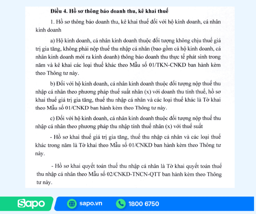 điều 4, thông tư 18