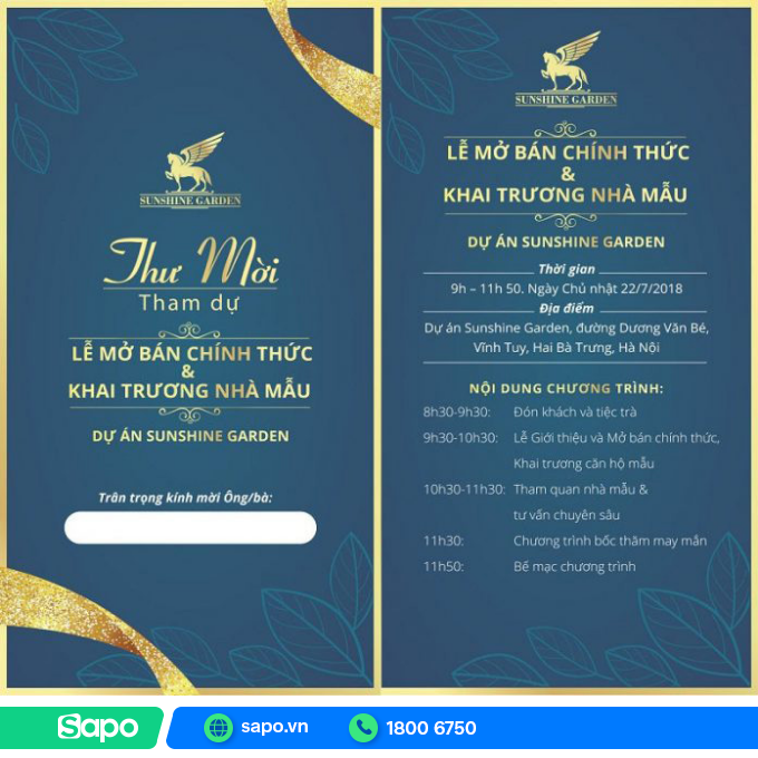 Các thông tin cần có trên thiệp mời khai trương