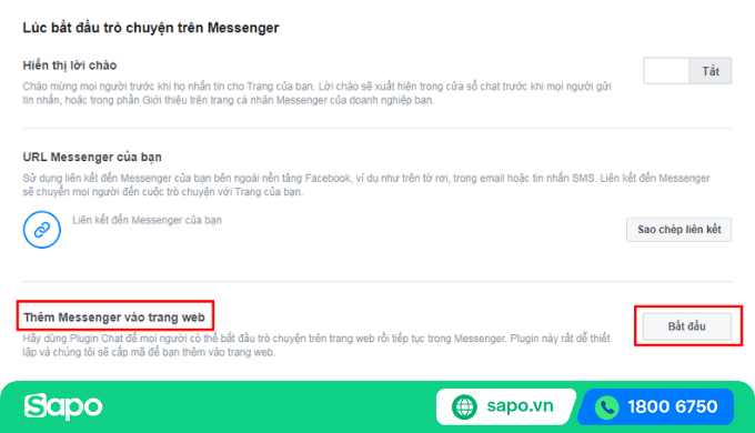 Hướng dẫn tích hợp chat Facebook vào website