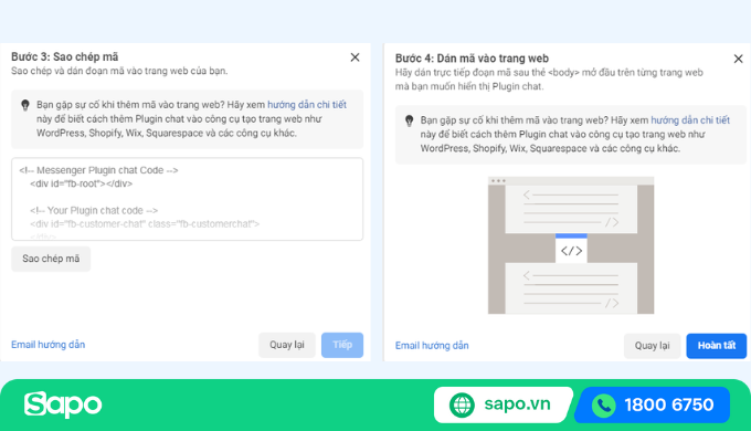 Hướng dẫn tích hợp chat Facebook vào website