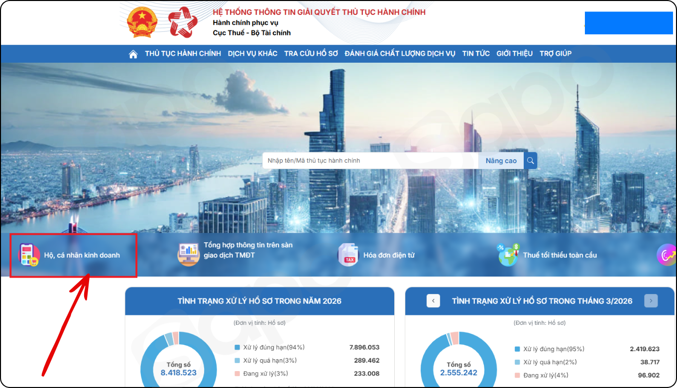 chọn hộ, cá nhân kinh doanh