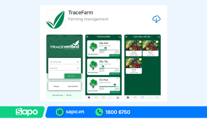 Phần mềm quản lý sản xuất TraceFarm