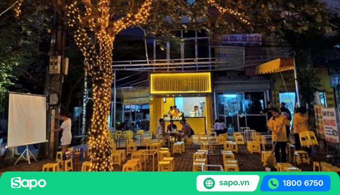 quán trà sữa vỉa hè