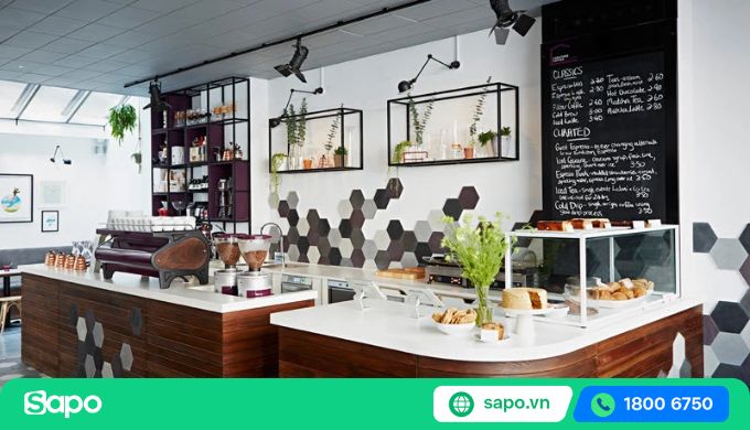 trang trí quán trà sữa