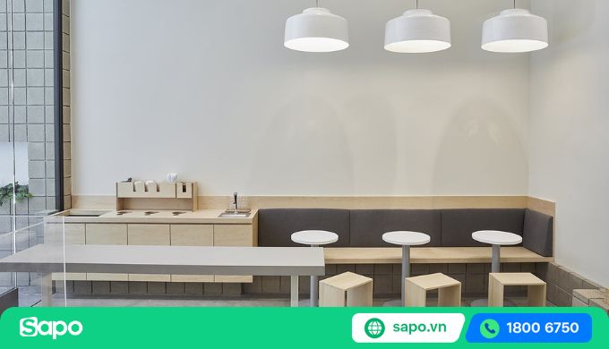 trang tri quán trà sữa đơn giản