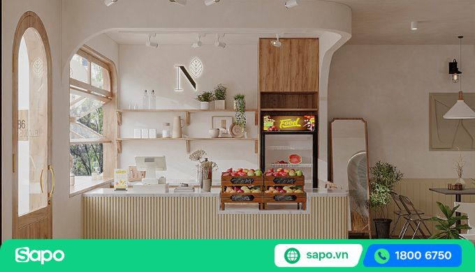 decor quán trà sữa phong cách hàn quốc