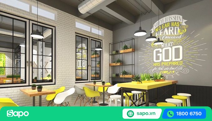trang trí quán trà sữa