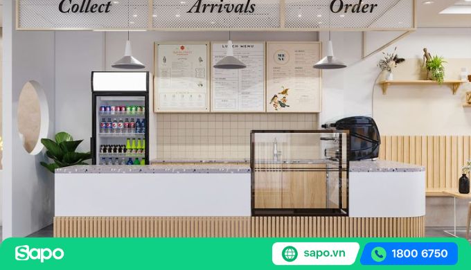 trang trí quán trà sữa phong cách cổ điển