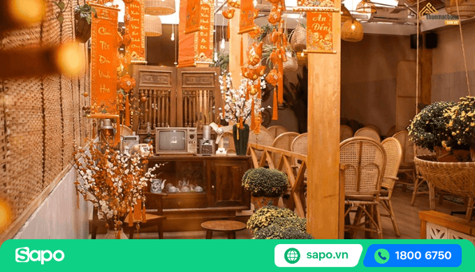 Decor Tết quán cafe