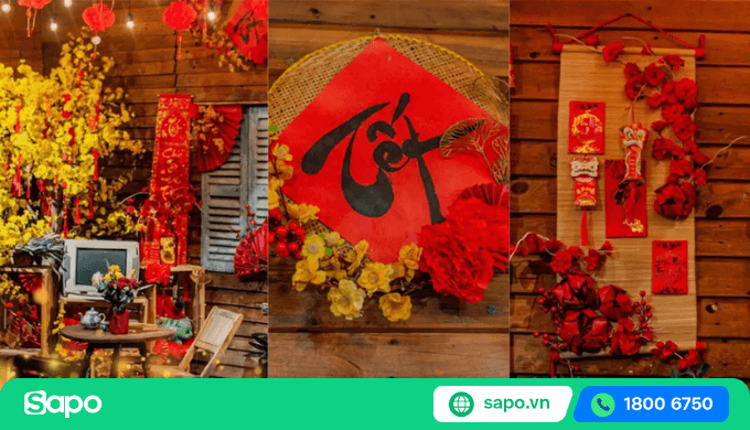 Trang trí Tết quán cà phê