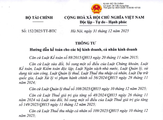 Thông tư 152