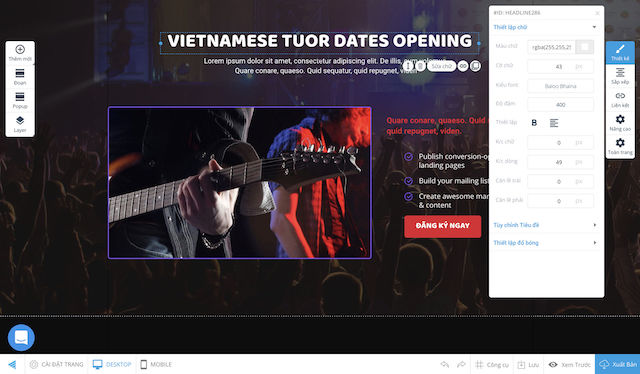 Tự tạo Landing Page dễ dàng chỉ bằng cách kéo thả