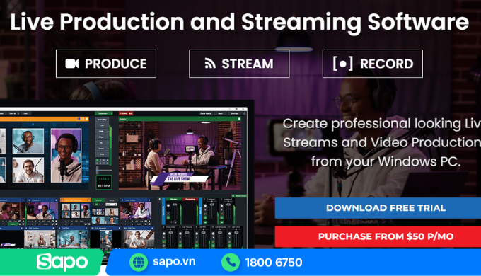 Ứng dụng phát lại livestream vMix