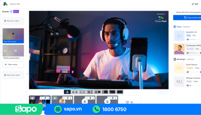 Ứng dụng StreamYard