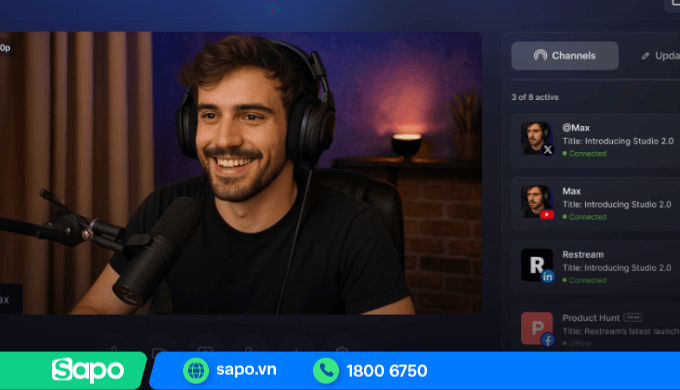 Ứng dụng phát lại livestream Facebook Restream