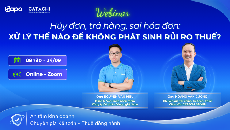 Webinar Xử lý hủy đơn, trả hàng, sai hóa đơn