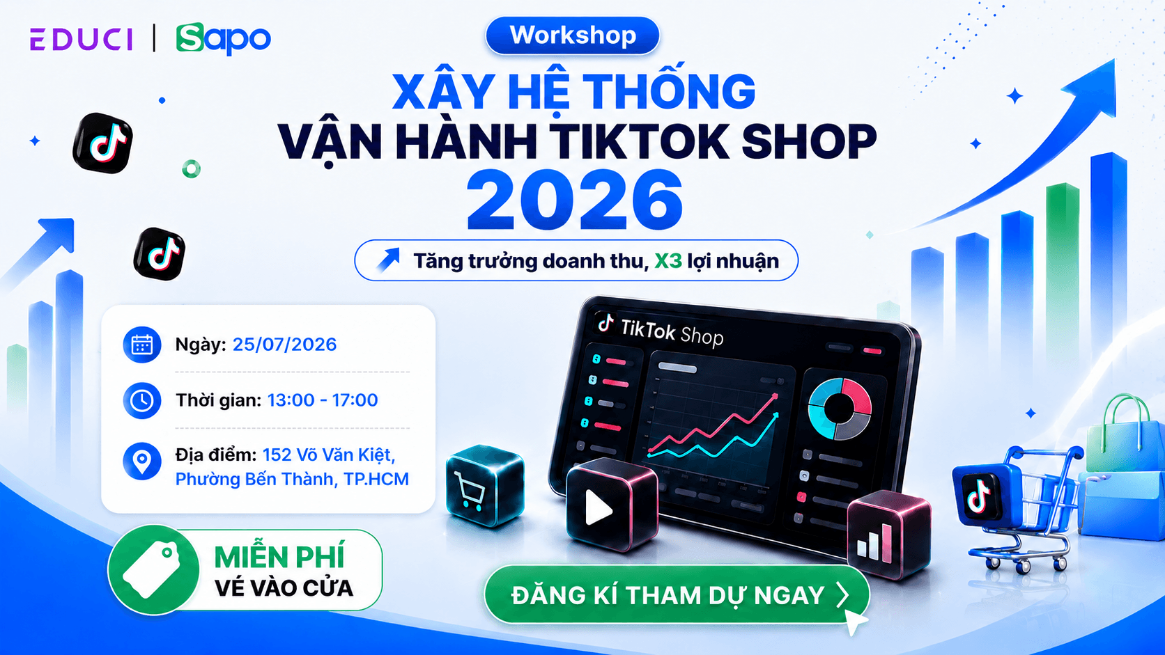 Workshop Tiktokshop - Bí quyết scale doanh thu bền vững