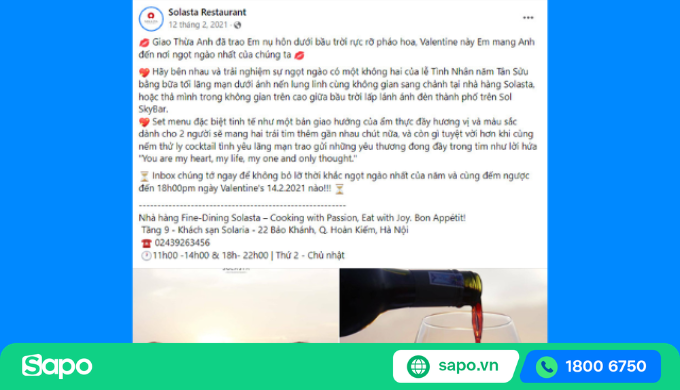 gợi ý content valentine
