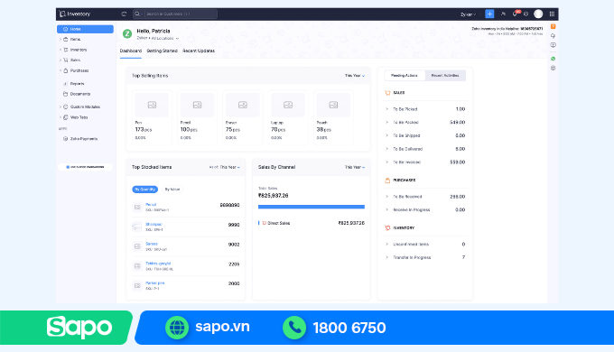 Zoho Inventory – Phần mềm quản lý vật tư miễn phí