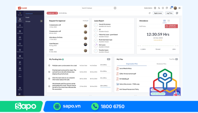 Phần mềm quản lý nhân sự Zoho People